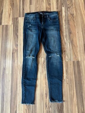 Joe's Jeans Women's Skinny Dark Blue Distressed Jeans Kalia
